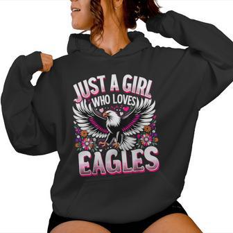 Eagle Cute Just A Girl Who Loves Eagle Women Hoodie - Thegiftio UK