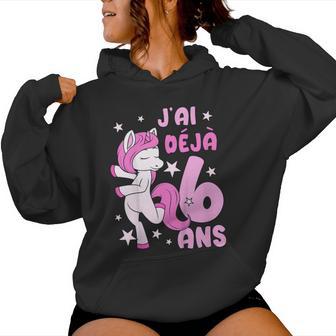 Enfant 6Ème Anniversaire Fille Licorne Mignonne J'ai Déjà 6 Ans Sweat à capuche femme - Cadeauxyz