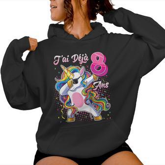 Enfant J'ai Déja 8 Ans Chemise Licorne Fille 8Éme Anniversaire Sweat à capuche femme - Cadeauxyz