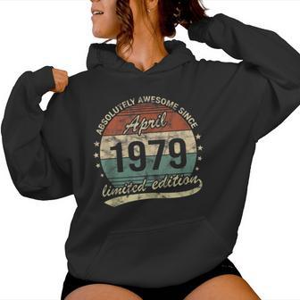 Fantastico Desde Abril 1979 Hombre O Cumpleaños In Mangas Sudadera con capucha para mujer - Regaloses