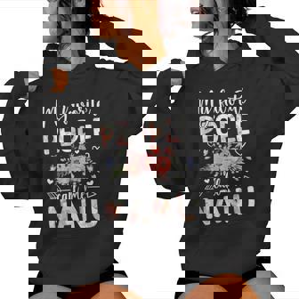 Favorite People Call Me Nanu Grandma Nanu Grandmother Women Hoodie - Monsterry