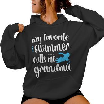 My Favorite Swimmer Calls Me Swim Grandma Women Hoodie - Thegiftio UK