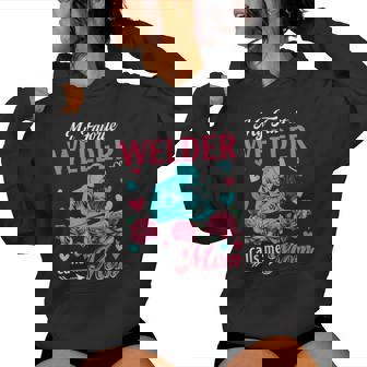 My Favorite Welder Calls Me Mom Mother's Day Flowers Women Hoodie | Mazezy