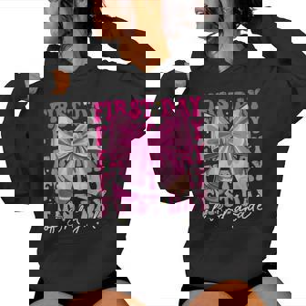 First Day Of 3Rd Grade Girls Coquette Bow Back To School Women Hoodie | Mazezy