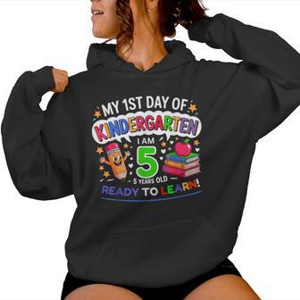 My First Day Of Kindergarten 1St Day Of School Boys Girls Women Hoodie - Thegiftio UK