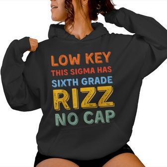 First Day Of School 6Th Grade Rizz School Women Hoodie - Thegiftio UK