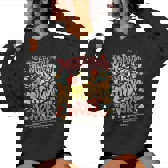 Floral Mother Faith Religion Mom Motherhood Is Kingdom Work Women Hoodie | Mazezy