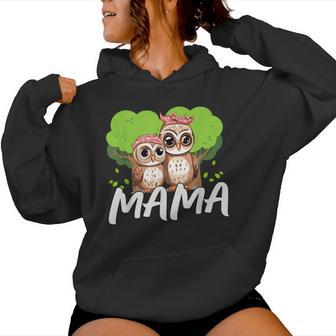 Floral Owls Mom & Baby Mama Animal Mother's Day Owls Lover Women Hoodie - Thegiftio UK