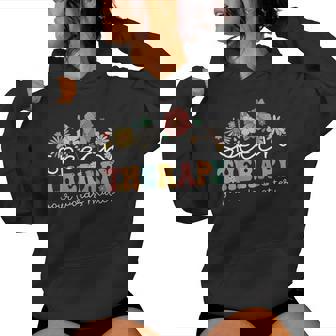 Floral Speech Therapy Your Words Matter Language Pathologist Women Hoodie - Thegiftio UK