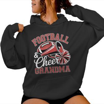 Football Cheer Grandma For Vintage Cheerleader Women Hoodie - Thegiftio UK