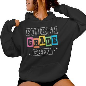 Fourth Grade Crew 4Th Grade Vibes Retro First Day Of School Women Hoodie - Thegiftio UK