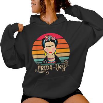 Frida-Yay Frida Floral Vintage Women Hoodie - Thegiftio UK