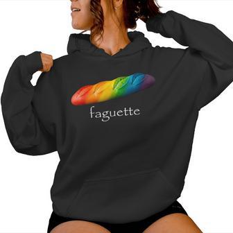 Baguette Rainbow Faguette Lgbt Pride Month Women Hoodie - Monsterry