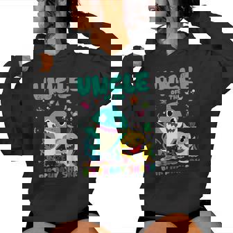 Birthday Boy Girl Uncle Of The Birthday Family Shark Women Hoodie - Thegiftio