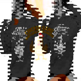 Chicken Game Don't Look At The Chicken Meme Gag Women Hoodie - Thegiftio UK