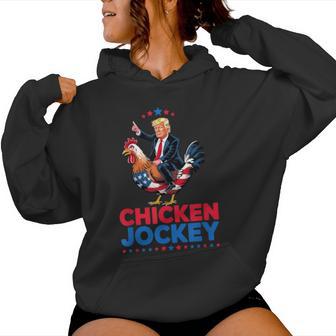 Chicken Jockey Trump Meme Women Hoodie - Thegiftio UK