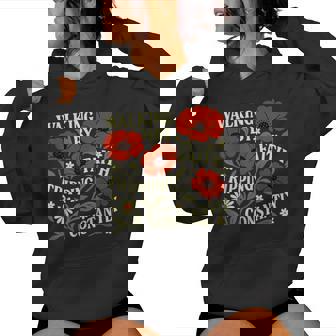 Christian Walking By Faith Tripping Constantly Women Hoodie - Thegiftio
