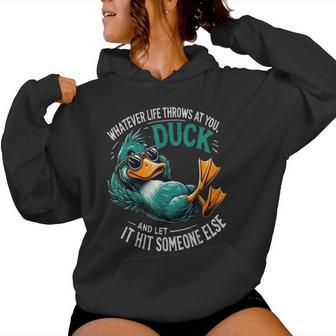 Duck Graphic Quote Idea Women Hoodie - Thegiftio UK