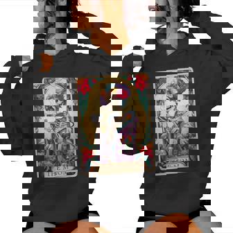 Skeleton Mom Life Mother’S Day The Mom Tarot Card Women Hoodie - Monsterry