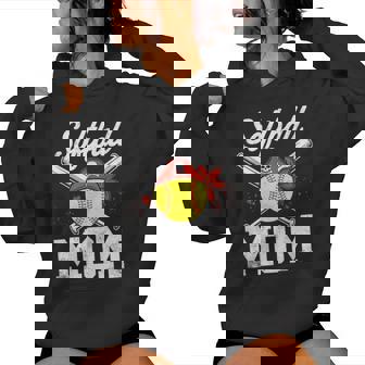 Softball Pirate Mom Mama Mommy Present Mother's Day Women Hoodie - Thegiftio