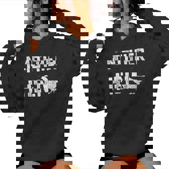 Vintage Mother Hen T Chicken For Farm Mom Women Hoodie - Monsterry