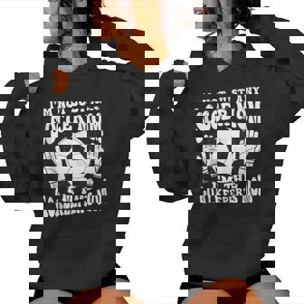Fútbol Mamá Portero Portero Madre In Mangas Sudadera con capucha para mujer - Regaloses