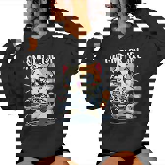 Gamer Girl Cat Gaming Lindoideojuego Para Es Y Niñas Sudadera con capucha para mujer - Regaloses