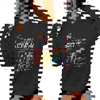 Gay Pride Month Show Me Lgbtq Ally Rainbow Women Women Hoodie - Thegiftio