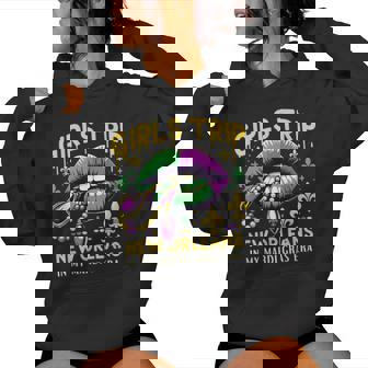 Girls Trip New Orleans In My Mardi Gras Era リップ 楽しいノベルティ レディースパーカー - Kawaiitshirt
