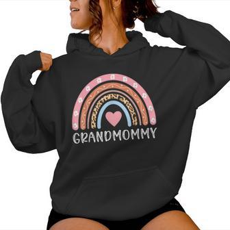 Grandmommy Grandma Rainbow Grandmommy Grandmother Women Hoodie - Thegiftio UK