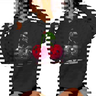 Graphique De Cerise Amusant Pour Homme Et Avec Imprimé Cerises Sweat à capuche femme - Cadeauxyz