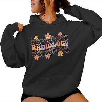 Groovy Floral Radiology Radiologic X-Ray Tech Radiologist Women Hoodie - Thegiftio UK