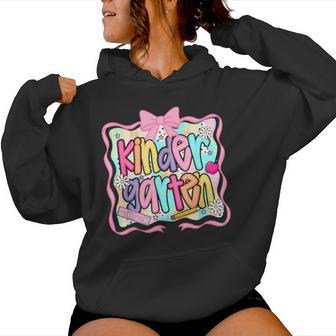 Groovy Kindergarten Back To School First Day Of School Women Hoodie - Thegiftio UK