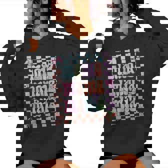 Groovy Mama Retro Checker Matching Family Mother's Day Party Women Hoodie | Mazezy