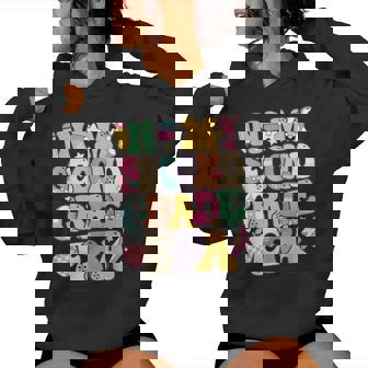 Groovy In My Second Grade Era Cute Teacher Student 2Nd Grade Women Hoodie - Monsterry