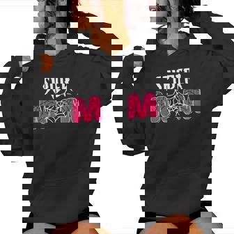 Groovy Spider Mom Matching Family Party Mama Women Hoodie - Seseable