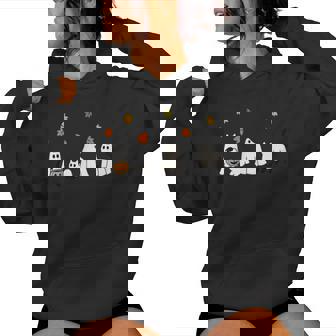 Halloween For Costume Cute Black Cats Ghost Women Hoodie | Mazezy