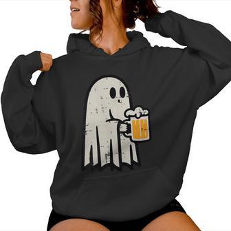 Halloween Ghost Drink Lazy Costume Party Dad Women Women Hoodie - Thegiftio UK