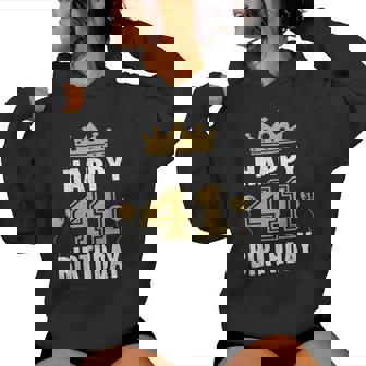 Happy 41St Birthday アイデア 41歳の男性と女性に レディースパーカー - Kawaiitshirt