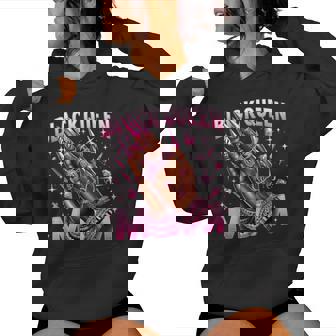 Happy Afro African American Black Queen Mom Women Hoodie - Monsterry