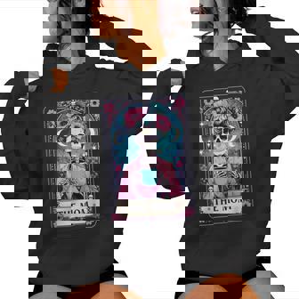Happy Mother's Day The Mom Tarot Card Skeleton Mama Coffee Women Hoodie - Monsterry