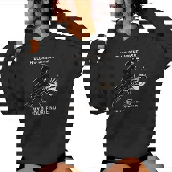 Hello Darkness My Old Friend Crow Coffee Spooky Halloween Women Hoodie - Thegiftio