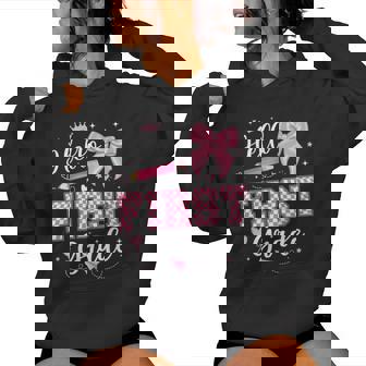 Hello First Grade Coquette First Day Of School Teacher Girls Women Hoodie - Thegiftio UK