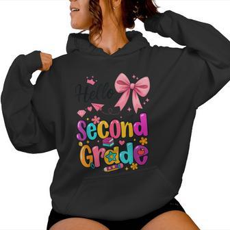 Hello Second Grade Preppy Back To School Boy Girl Teacher Women Hoodie - Thegiftio UK
