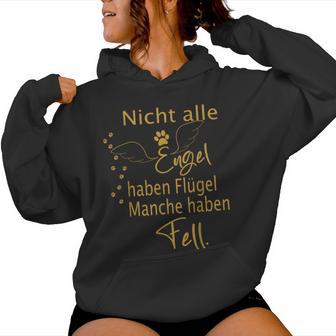 Herzschlag Pfoten Frequenz Hundeliebe Hundemotiv Mit Hundepfote Für Hunde Mamas Chwarz Klein Retro Buchstabenmuster-Ausschnitt Kurzarm Kapuzenpullover für Damen - Geschenkecke