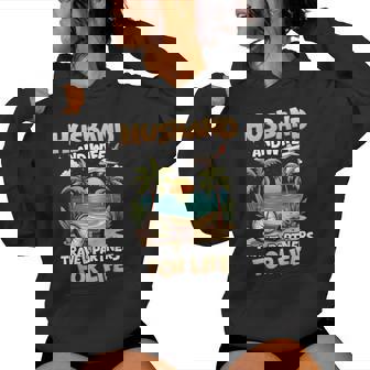 Husband And Wife Travel Partners Beach Matching Couples Women Hoodie - Seseable