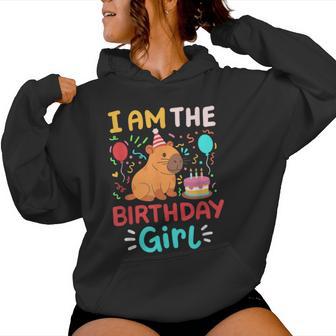 I'm The Birthday Girl Cute Capybara Bday Family Matching Women Hoodie - Thegiftio UK