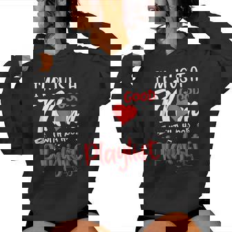 I'm Just A Good Mom With A Hood Playlist Women Hoodie - Thegiftio