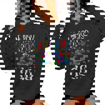 I'm A Proud Autism Gigi Autism Awareness Day Grandson Child Women Hoodie - Monsterry