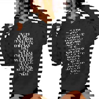 I'm Very Vulnerable Right Now If Any Goth Girls On Back Women Hoodie - Thegiftio